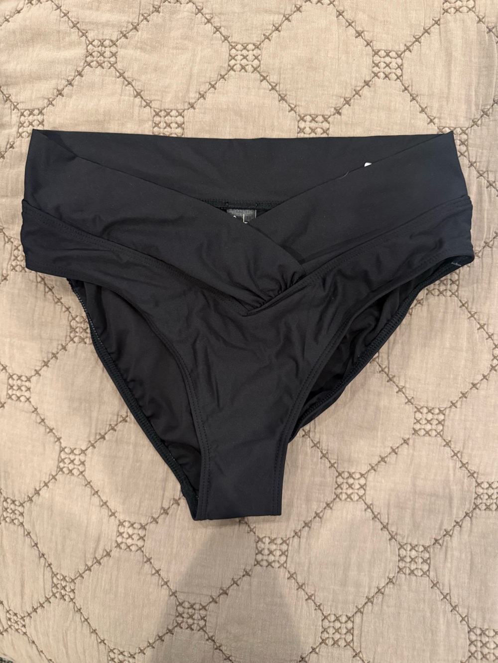 NWT Sunsets Women's Black Wrap Waist Bikini Bottom Large